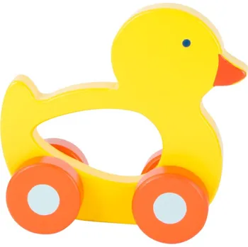 Výuková hračka small foot Dřevěná jezdící zvířátka do ruky kačenka