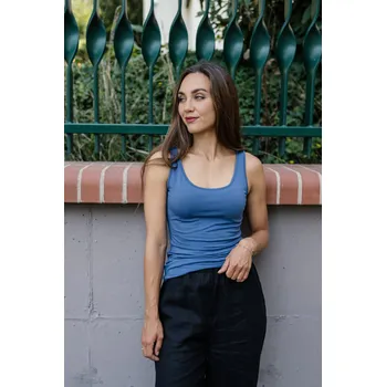 Bamboo tílko Marta světle modré Velikost: XL