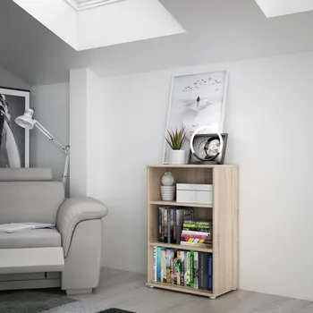 Knihovna Knihovna Baur nízká, úzká, dub sonoma 55x85x34 cm