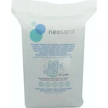 Dezinfekce Neosanit Oboustranná mycí rukavice předem namýdlená, 15x22 cm, 12ks