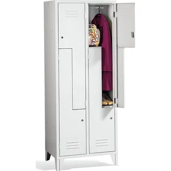 Školní nábytek 4-dveřová šatní skříň s dveřmi typu Z a nožičkami #26 CIK-CAK 4 ECONOMY F