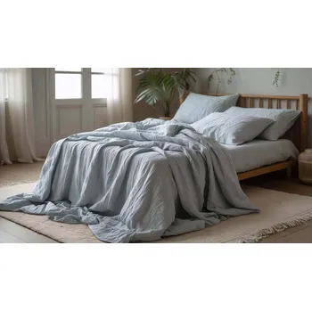 Povlečení Prem Mušelínové povlečení silver 140x200+70x90 cm