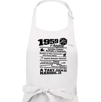 Kuchyňská zástěra 1959 v kostce - Pánská zástěra na vaření - Univerzální velikost ( Bílá )