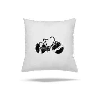 Polštář Bastard Gramofonové kolo polštář White