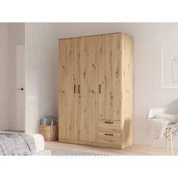 Šatní skříň Šatní skříň Nipo se šuplíky 122x185x53 cm, dub artisan