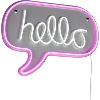 Nástěnné svítidlo Trio Leuchten R23711100 HELLO - Dětské LED neonové nástěnné svítidlo s kabelem do zásuvky, LED 5W (Svítidlo na zeď nejen do dětského pokojíčku s kabelem)