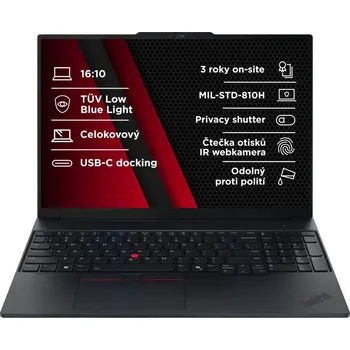 Notebook LENOVO NTB ThinkPad E16 AMD G3 - Ryzen5 230,16" WUXGA,16GB,512SSD,FHD+IRcam,W11H