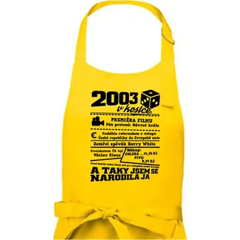 Kuchyňská zástěra 2003 v kostce - Dámská zástěra na vaření - Univerzální velikost ( Žlutá )