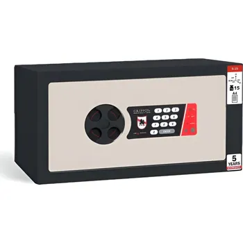 Trezor Bezpečnostní schránka černo-bílá s elektronickým zámkem #17 MINISAFE S20 ELECTRO