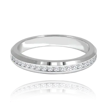 Souprava šperků MINET+ Stříbrný snubní prsten s bílými zirkony vel. 59 JMAN0450SR59