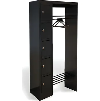 Školní nábytek Otevřený šatní systém s 5 přihrádkami a přihrádkou na dopisy #03 OPENCLOSET 5L