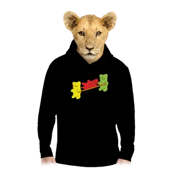 Chlapecká mikina Bastard Gumídci dětská mikina klokanka Black