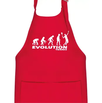 Kuchyňská zástěra Evoluce tenis kluk - Dětská zástěra na vaření - Univerzální velikost ( Červená )