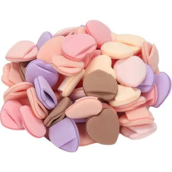 Houbička na make-up Sada 50 mini houbiček 3 x 3 cm na líčení z hydrofilního polyuretanu Labutěnky na make-up a pudr Bez latexu Kosmetické aplikátory Mix