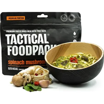 Příloha Lyofilizát Tactical Foodpack Špenátové těstoviny s houbami 410 g