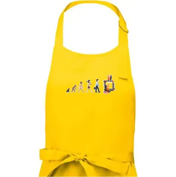 Kuchyňská zástěra Evoluce 3D tisk - Pánská zástěra na vaření - Univerzální velikost ( Žlutá )