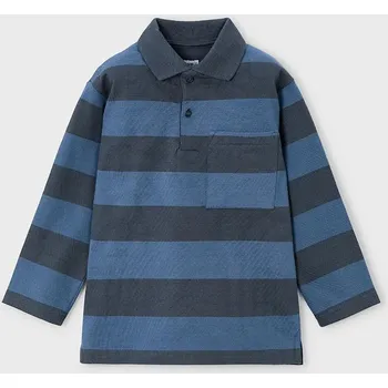 Chlapecké oblečení Dětské bavlněné tričko s dlouhým rukávem Mayoral 4119.5A.Mini.9BYA modrá 57X, vel. 116