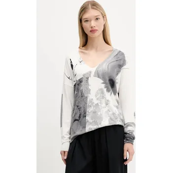 Dámský svetr Svetr Desigual GOTEMBURGO dámský, béžová barva, 25WWJF15 01X, vel. M