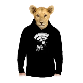 Chlapecká mikina Bastard Padá wi-fi dětská mikina klokanka Black