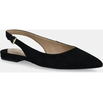 Dámské baleríny Semišové baleríny Lauren Ralph Lauren Londyn Slbck černá barva, s odkrytou patou, 802967746001 802967746001.001 99X, EUR 39.5