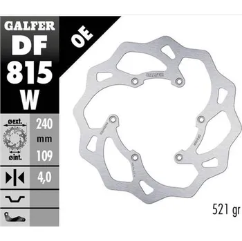 Brzdový kotouč Zadní brzdový kotouč BETA RR 250/300/350 '12-, RR 390/400/430/450/450/498 '14-, XTRAINER 250/300 '15- WAVE (240X109X4MM), GALFER