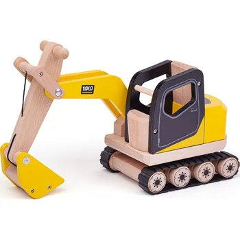 Výuková hračka Tidlo Dřevěný bagr s lžící