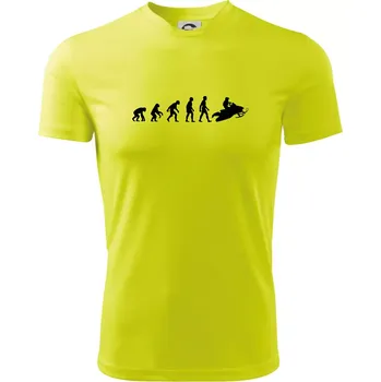 Pánské tričko Evoluce skútr - Pánské triko Fantasy sportovní (dresovina) - XL ( Neonově žlutá )