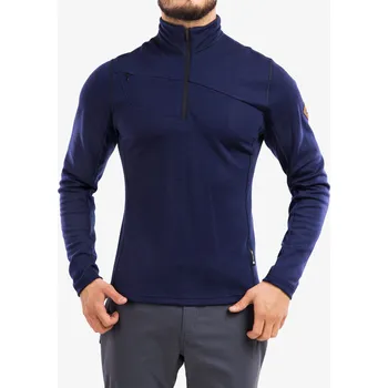 Pánská mikina Mikina bez kapuce Sensor Merino UP L/S Fleece Short Zip - deep blue