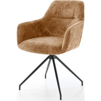 Jídelní židle DELIFE Jídelní židle Pejo-Flex žinylka rez křížová podnož zúžená černá 180° otočná taštičkové pružiny