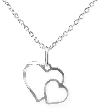 Náhrdelník Yoowey Přívěsek s řetízkem stříbrný srdce KO1057_BR030_45