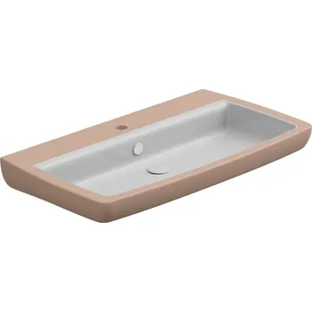 Umyvadlo Brio 80 keramické, dvoubarevné, 80x45 cm, BRLAV80BI000032