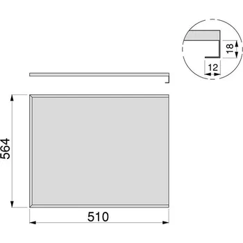 Kuchyňská skříňka EMUCA Ochranné dno do dřezové skříňky, hliníkové Šířka korpusu: 1200