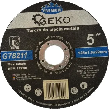 Řezný kotouč GEKO Řezný kotouč do kovu 125mm x 1.0mm x 22,2mm 00433