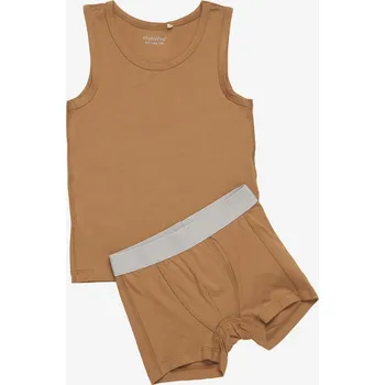 Chlapecké spodní prádlo Set chlapeckého spodního prádla boxerky a nátělník z bambusové viskózy Chipmunk Minymo Velikost: 86