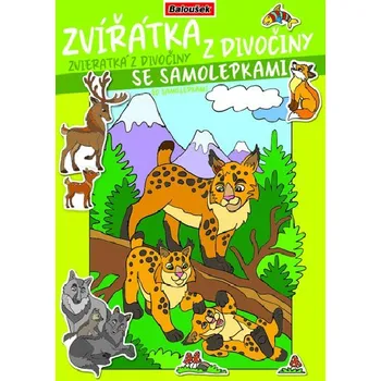 omalovánky Omalovánka se samolepkami Zvířátka z divočiny - Baloušek