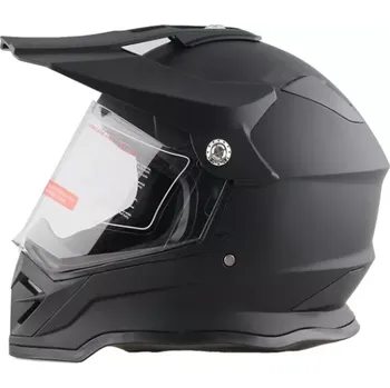 Helma na motorku Homologovaná ENDURO helma černá matná s kšiltem - DOT a ECE22.05 M