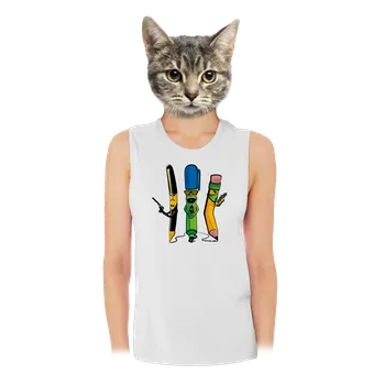 Bastard Psací gang dámské tílko volné White