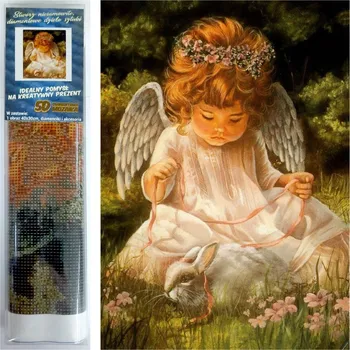 Puzzle Norimpex Diamantové malování Andílek 30x40cm