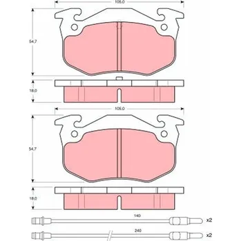 Brzdová destička Sada brzdových destiček, kotoučová brzda LUCAS GDB313