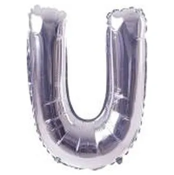 Balónek Balon Litera "U" 81cm srebrny