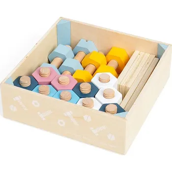 Výuková hračka Bigjigs Přepravka matic a šroubů