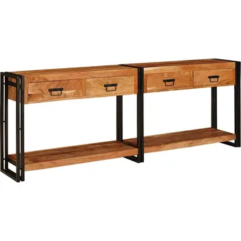 Konzolový stolek Konzolový stolek se zásuvkou 2 pcs Hnědá Masivní akáciové dřevo IM_3324227