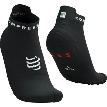 Pánské ponožky Compressport Pro Racing Socks V4.0 Run Low black/white - EU 45-48