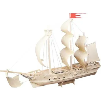 Dřevěná hračka Woodcraft Dřevěné 3D puzzle plachetnice přírodní