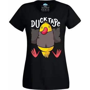 Dámské tričko Dámské tričko Kachní Páska Duck Tape (Velikost: 3XL, Barva: Černá)