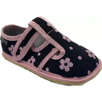 Dívčí bačkory Dětská textilní barefoot obuv Bighorn Mahury 5101 E černá (dětské barefoot bačkory)