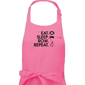 Kuchyňská zástěra Eat sleep row repeat - Pánská zástěra na vaření - Univerzální velikost ( Růžová )
