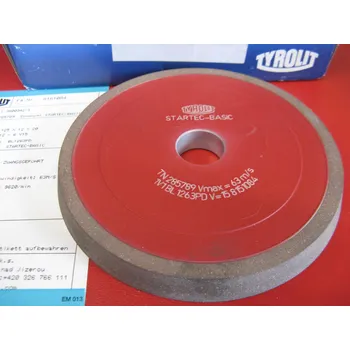 Brusný kotouč CBN brousící kotouč obvodový 15° 1V1 125X12X6-12-20 BL126-3-PD V15