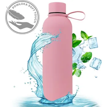 Láhev Flamenco Mystique Láhev na vodu 500 ml termoláhev nerezová ocel SOFT TOUCH světle růžová BD46R