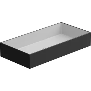 Umyvadlo na desku Zenith FS 80 keramické, dvoubarevný, 80x40 cm, ZELAVFS80BI000003